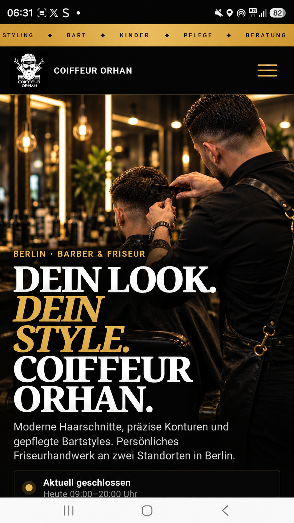 Coiffeur Orhan – Barber schneidet einem Kunden im Salon die Haare